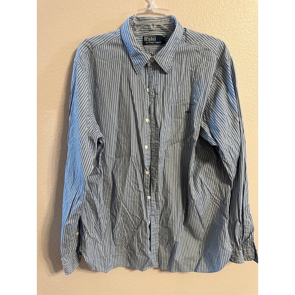 Polo Ralph Lauren Striped Button Down Shirt Long Sleeve Dress Shirt XL